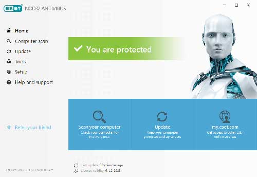 آشنایی با تنظیمات صفحه اصلی ESET Internet Security آشنایی با تنظیمات صفحه اصلی ESET Internet Security