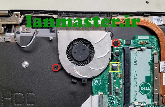 آموزش باز کردن قطعات لپتاپ Dell سری Inspiron 13 7000 مدل 7353 و 7359 باز کردن قطعات لپتاپ Dell