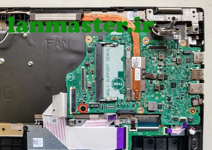 آموزش باز کردن قطعات لپتاپ Dell سری Inspiron 13 7000 مدل 7353 و 7359 باز کردن قطعات لپتاپ Dell