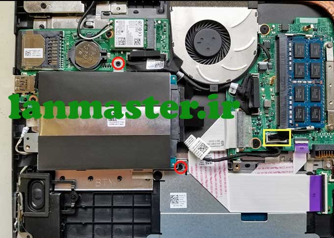 آموزش باز کردن قطعات لپتاپ Dell سری Inspiron 13 7000 مدل 7353 و 7359 باز کردن قطعات لپتاپ Dell